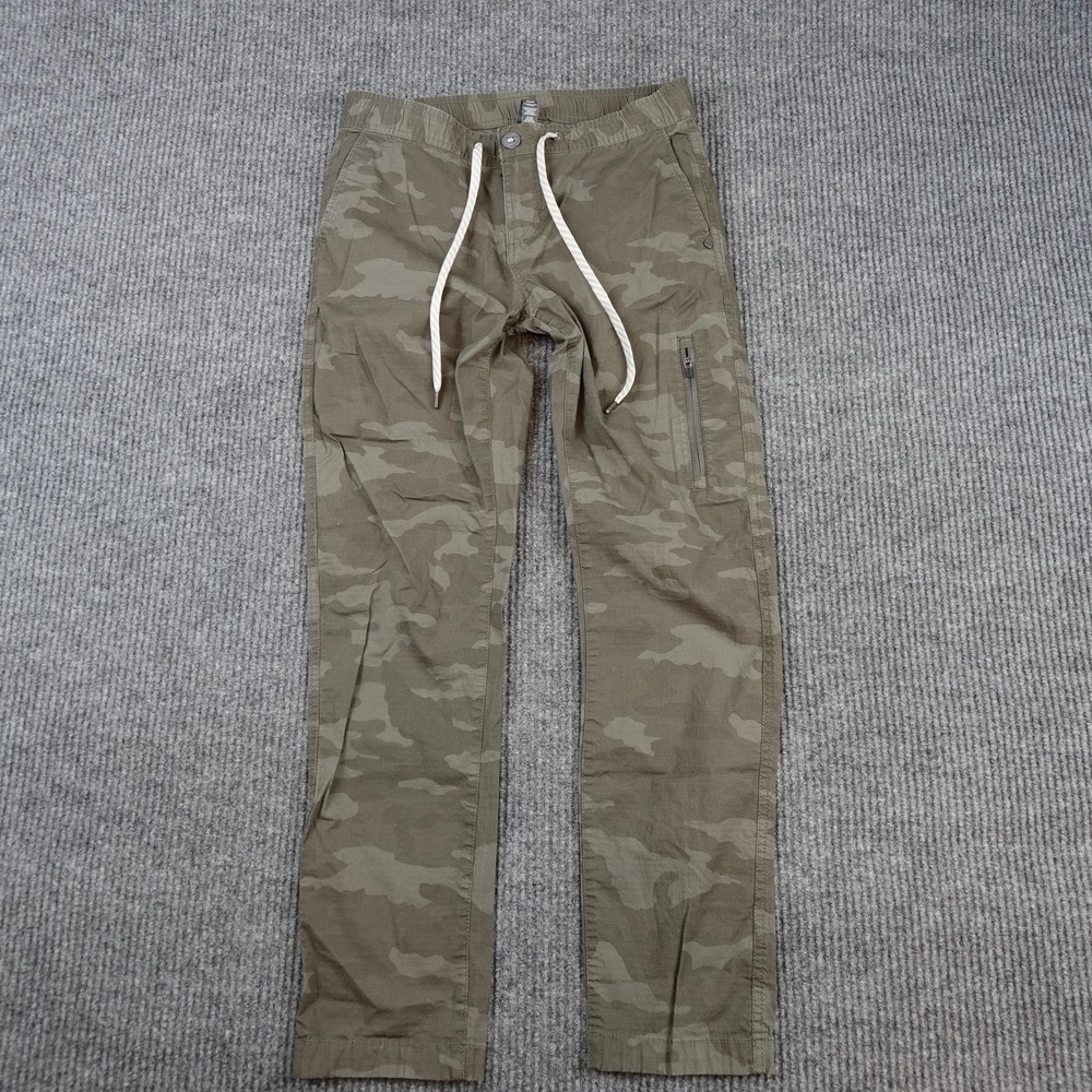 Vuori Ripstop Pants Womens Small Green Camo Elastic Waist Jogger Utility VW401